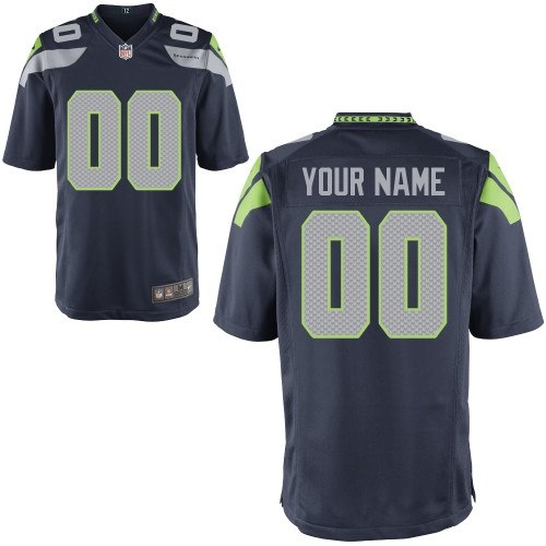 men's seattle seahawks customized game team color jerseys