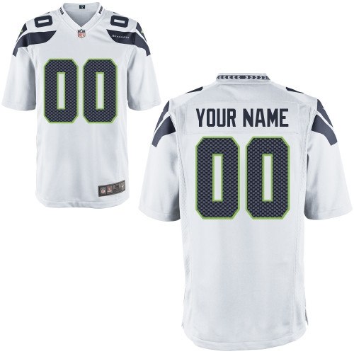 men's seattle seahawks customized game white jerseys