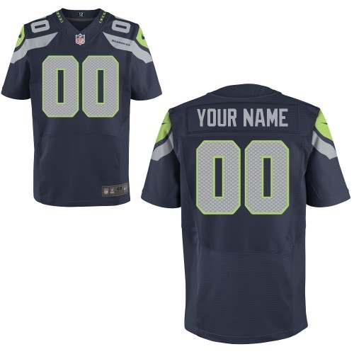 men's seattle seahawks customized elite team color jerseys