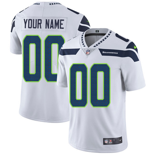 Nike Sehawks White Men's Customized Vapor Untouchable Player Limited Jersey