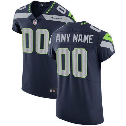 Nike NFL Seattle Seahawks Vapor Untouchable Customized Elite Navy Blue Home Men's Jersey