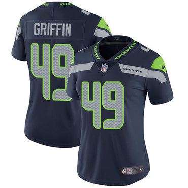 Nike Seahawks #49 Shaquem Griffin Steel Blue Team Color Women's Stitched NFL Vapor Untouchable Limited Jersey