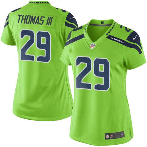 Nike Seahawks #29 Earl Thomas III Green Women's Stitched NFL Limited Rush Jersey