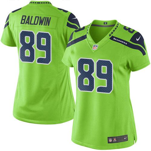 Nike Seahawks #89 Doug Baldwin Green Women's Stitched NFL Limited Rush Jersey