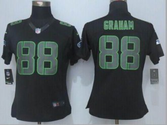 Women Nike Seahawks #88 Jimmy Graham Black Impact Stitched NFL Limited Jersey