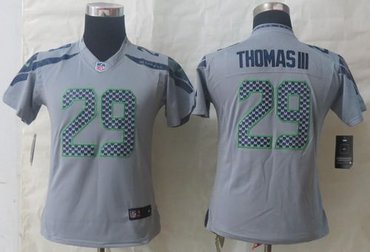 Women's NEW Seahawks #29 Earl Thomas III Grey NFL Limited Jersey