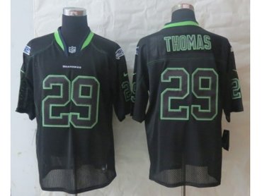 NEW Seattle Seahawks #29 Thomas Black Jerseys(Lights Out Elite)