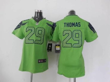 Women NEW NFL Seattle Seahawks 29 Earl Thomas Green Jerseys