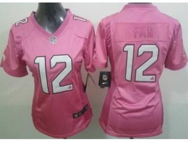 Women NEW Seattle Seahawks 12 Fan Pink Love NFL Jerseys