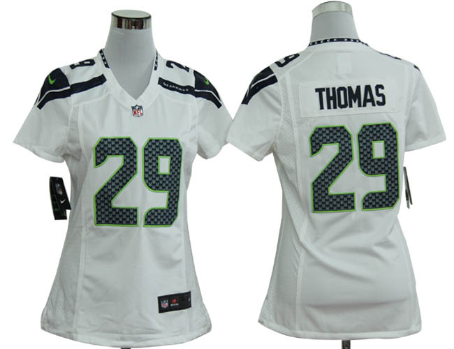 Women NEW NFL Seattle Seahawks 29 Earl Thomas White Jerseys