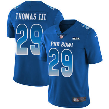 Nike Seahawks #29 Earl Thomas III Royal Women's Stitched NFL Limited NFC 2018 Pro Bowl Jersey