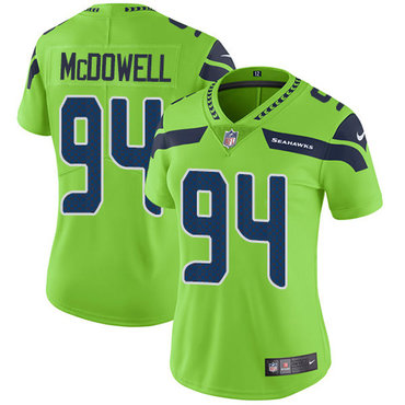 Nike Seahawks #94 Malik McDowell Green Women's Stitched NFL Limited Rush Jersey