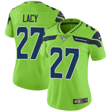 Nike Seahawks #27 Eddie Lacy Green Women's Stitched NFL Limited Rush Jersey