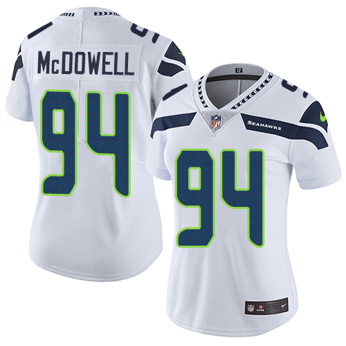 Nike Seahawks #94 Malik McDowell White Women's Stitched NFL Vapor Untouchable Limited Jersey