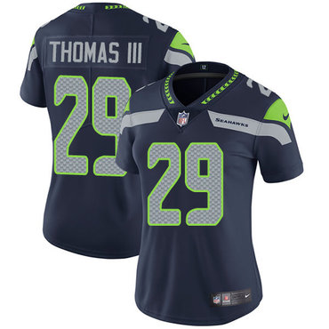 Nike Seahawks #29 Earl Thomas III Steel Blue Team Color Women's Stitched NFL Vapor Untouchable Limited Jersey