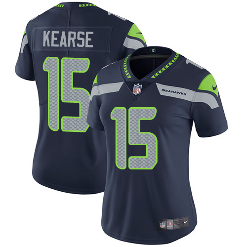 Nike Seahawks #15 Jermaine Kearse Steel Blue Team Color Women's Stitched NFL Vapor Untouchable Limited Jersey