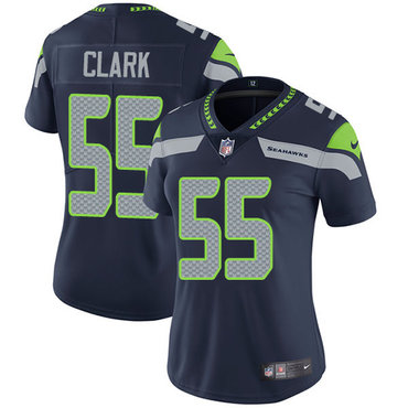 Nike Seahawks #55 Frank Clark Steel Blue Team Color Women's Stitched NFL Vapor Untouchable Limited Jersey