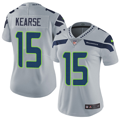 Nike Seahawks #15 Jermaine Kearse Grey Alternate Women's Stitched NFL Vapor Untouchable Limited Jersey