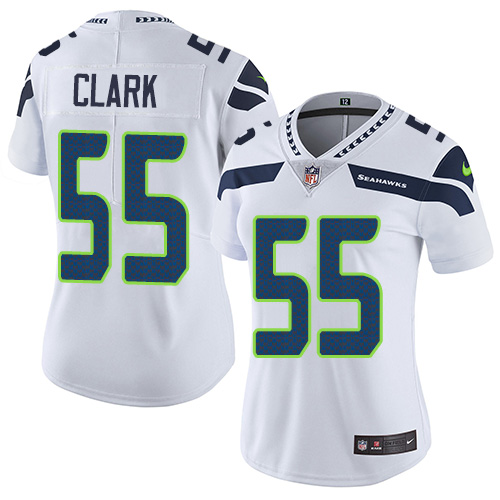 Nike Seahawks #55 Frank Clark White Women's Stitched NFL Vapor Untouchable Limited Jersey