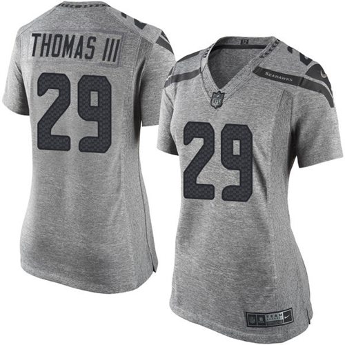 Nike Seahawks #29 Earl Thomas III Gray Women's Stitched NFL Limited Gridiron Gray Jersey