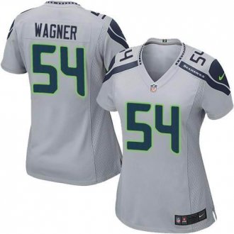 Women's Nike Seahawks #54 Bobby Wagner Grey Alternate Stitched NFL Elite Jersey