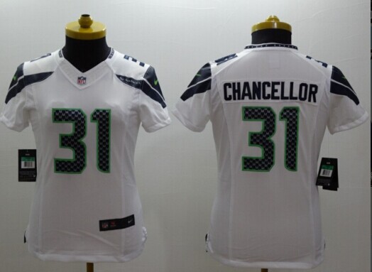 Women's Nike Seahawks #31 Kam Chancellor White NFL Limited Jersey