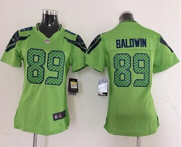 Women's Nike Seahawks #89 Doug Baldwin Green Alternate NFL Elite Jersey