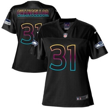 Women's NFL New Seahawks #31 Kam Chancellor Black Limited Jersey