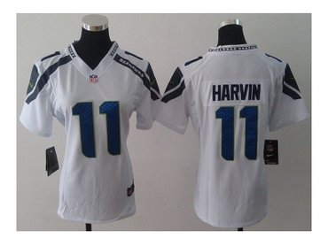 Women NEW NFL Seattle Seahawks 11 harvin White Jerseys