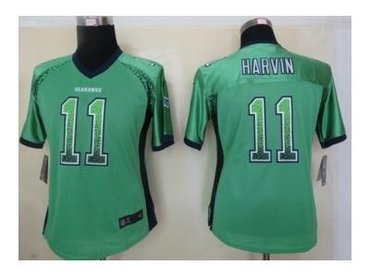 NEW women nfl jerseys seattle seahawks #11 harvin green(Elite drift fashion)