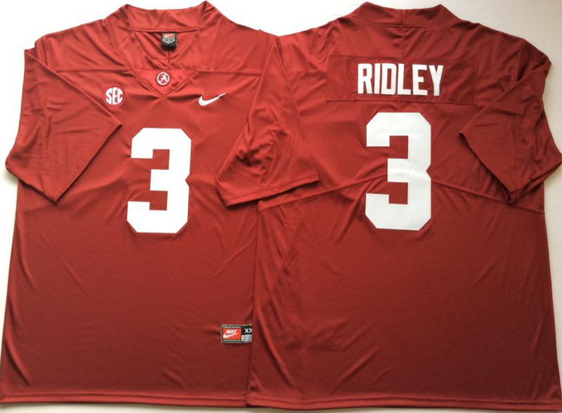 Alabama Crimson Tide 3 Calvin Ridley Red Nike College Football Jersey