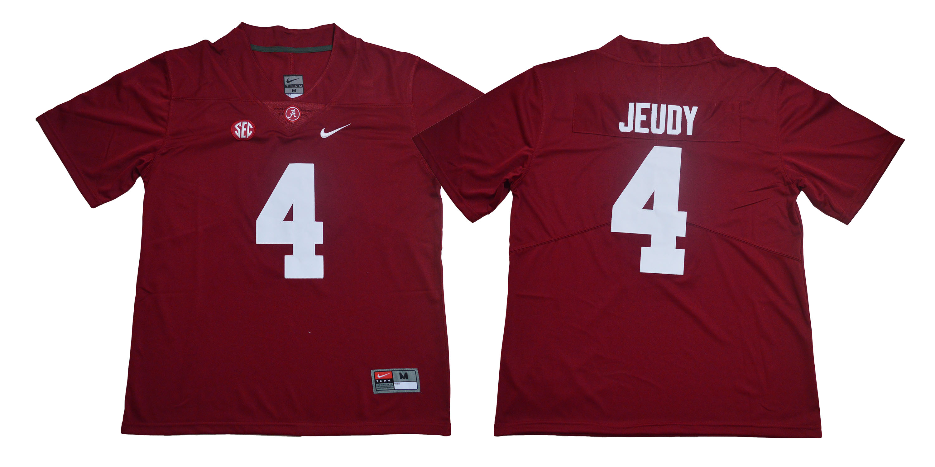 Alabama Crimson Tide 4 Jerry Jeudy Red Nike College Football Jersey