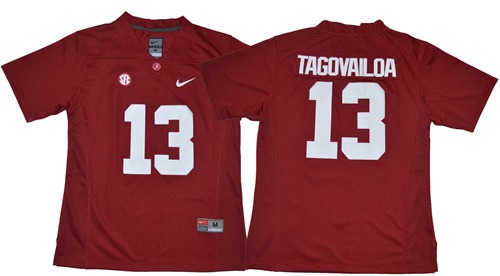 Crimson Tide #13 Tua Tagovailoa Red Limited Stitched NCAA Jersey