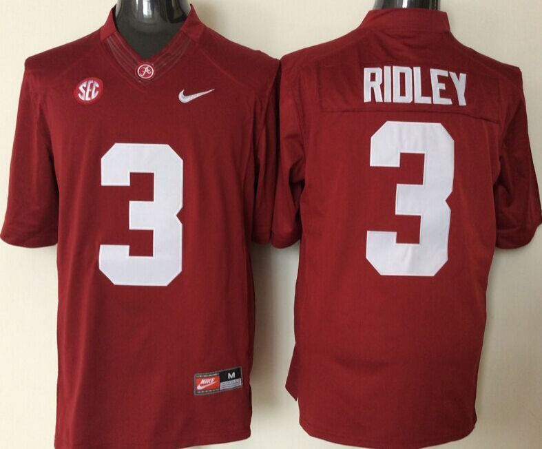 Alabama Crimson Tide 3 Calvin Ridley Red College Football Jersey