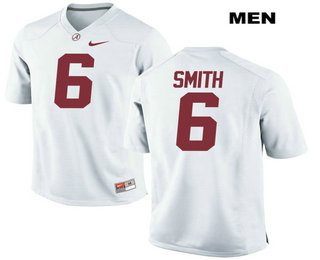 Men's Alabama Crimson Tide #6 DeVonta Smith White Stitched NCAA 2017 Nike College Football Jersey