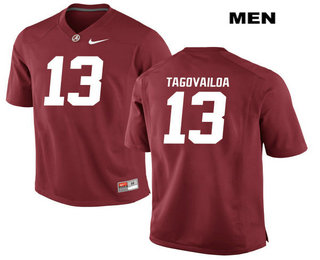 Men's Alabama Crimson Tide #13 Tua Tagovailoa Red Stitched NCAA 2017 Nike College Football Jersey