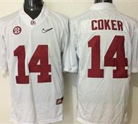 Alabama Crimson Tide #14 Jake Coker White Limited Stitched NCAA Jersey