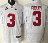 Alabama Crimson Tide #3 Calvin Ridley White Stitched NCAA Jersey