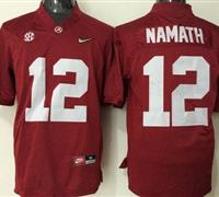 Alabama Crimson Tide #12 Joe Namath Red Stitched NCAA Jersey