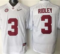 Alabama Crimson Tide #3 Calvin Ridley White 2016 National Championship Stitched NCAA Jersey