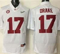 Alabama Crimson Tide #17 Kenyan Drake White Limited Stitched NCAA Jersey