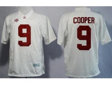 Alabama Crimson Tide 9 Amari Cooper White Limited NCAA Jerseys