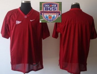 2013 BCS National Championship Alabama Crimson Blank Red Jerseys