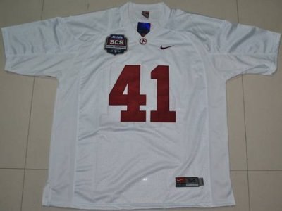 crimson tide #41 courtney upshaw white 2012 bcs championship patch embroidered ncaa jersey