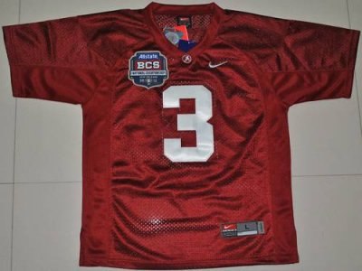 crimson tide #3 trent richardson red 2012 bcs championship patch embroidered ncaa jersey