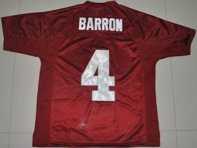 crimson tide #4 mark barron red 2012 bcs championship patch embroidered ncaa jersey