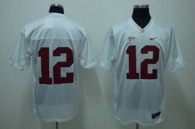 crimson tide #12 joe namath stitched white embroidered ncaa jersey