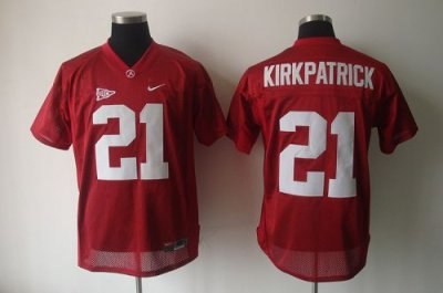 crimson tide #21 dre kirkpatrick red embroidered ncaa jersey