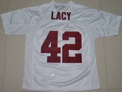 crimson tide #42 eddie lacy white embroidered ncaa jersey