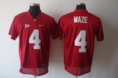 crimson tide #4 marquis maze red embroidered ncaa jersey